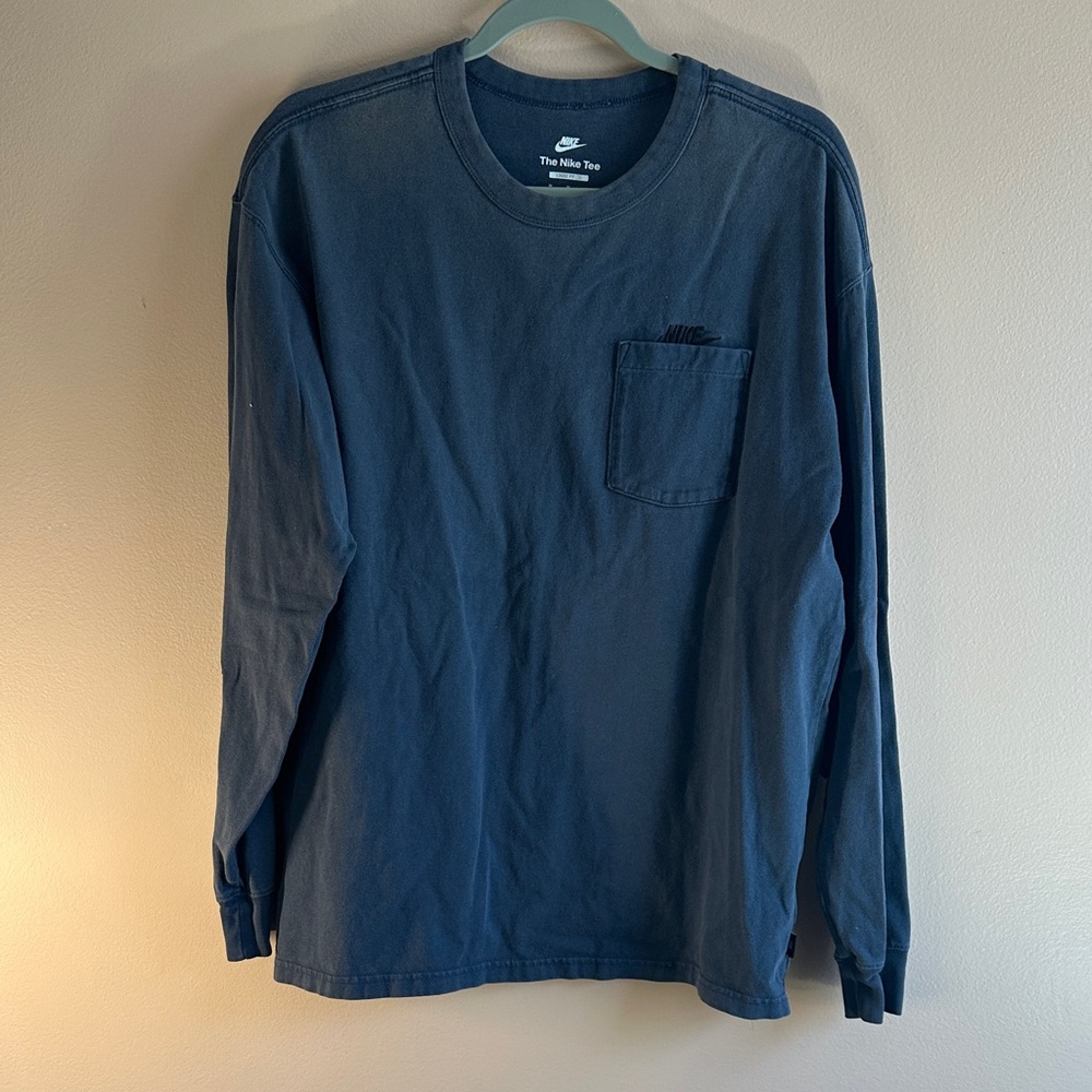 Nike Men's Deep Blue Long Sleeve Tee